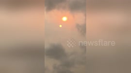 Strange 'double sun' phenomenon in London