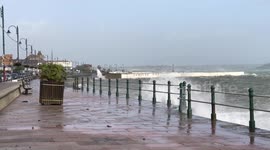 Storm ophelia batters penzance seafront
