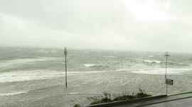 Hurricane Orphelia hits Salthill, Galway in Ireland
