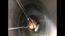 Firemen rescue woman trapped in well