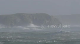 Hurricane Ophelia Arriving on Welsh Coast