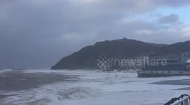 Hurricane Ophelia batters Aberystwyth
