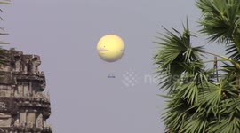 Hot Air-Balloon at Angkor Wat Temple Cambodia