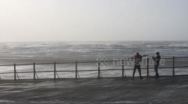 Tramore Promenade After Sunrise before Storm Ophelia