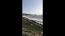Ophelia hits west Cornwall and St Michael’s Mount Penzance