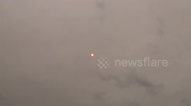 Saharan dust turns the sun red over UK