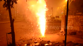 dIwali day - fire crackers burning