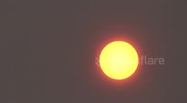 hurricane and forest fires color sun over Belgium red