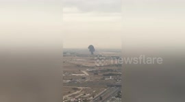 Spanish Jet F-18 crashes right after take-off