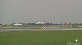 2x easy jet emergency landings in an hour at manchester airport because of storm ophelia