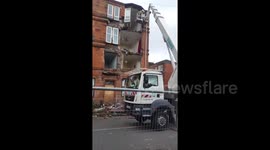 Glasgow tenement partially collapses during Storm Ophelia