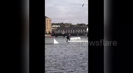 Newsflare Edit - Wakeboarding jumps fail.