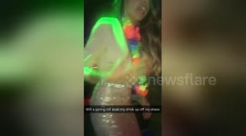 Newsflare Edit - Welsh girl drunk! Will a spring roll clean alcohol off my dress?