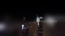Newsflare Edit - Russian rocket falling down in dubai sky