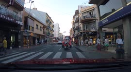 Fiat Panda runs over a bicycle