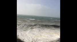 Storm Ophelia at Loe Bar
