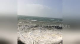 Newsflare Edit - Storm Ophelia at Loe Bar