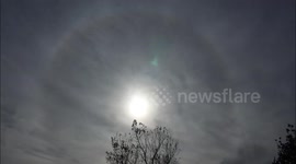 Beautiful solar halo phenomenon