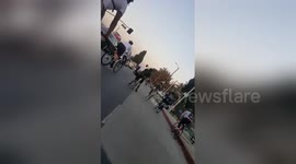 Newsflare Edit - TERRIBLE DRIVER ROAD RAGE AGAINST BIKERS!