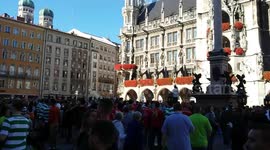 Celtic fans in Munich hours before the match