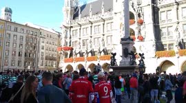 Celtic fans in Munich hours before the match