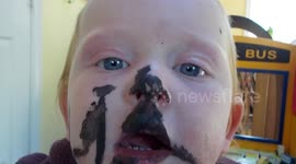 Babies painted faces