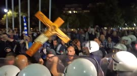 Greece's Orthodox Christians clash with police over 'blasphemous' play