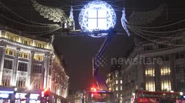 Christmas Lighting being put up in Regents Street