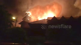 ORIGINAL: Huge fire guts iconic Yangon hotel