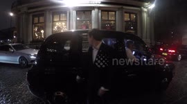 Lottie Moss and Georgia Toffolo arrive at the St James Hotel in London