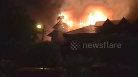 Huge fire guts iconic Yangon hotel