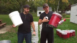 Dudes create giant-sized DIY beer pong game for just $20 using everyday items