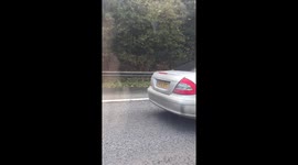 Driver reads newspaper on M25