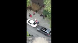 Massive brawl in chelsea NYC .