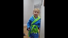 Baby testing his new words