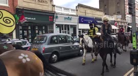 Fancy dress horse riders in Wimbledon