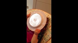 Toddler getting really messy at dinner time.