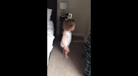 Toddler loving 80's tunes. Dancing baby! Frankie says relax!