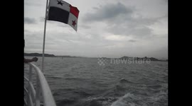 Panamá. Ciudad de Panamá. Views from the boat to Taboga island, skyline, promenade and city. Vistas desde barco a Taboga de barcos, skyline y calzada. 2014