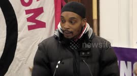 Speaker Patrick Charles father of Rashan Charles killed by police in Hackney