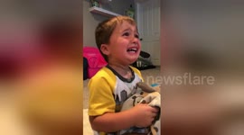 Boy tears up as he watches sad 'Ice Age' movie scene