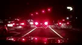 Vehicle goes straight on green arrow.