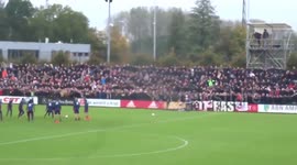 Ajax football fans crazy support during training