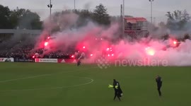 Ajax fans whip up a storm by bouncing up and down in stands - and it's only a TRAINING SESSION!