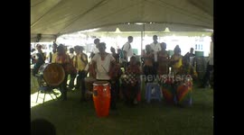 Saint Lucia. Percussion, drums. Santa Lucía. Castries. Derek Walcott Sq. Percusión. 2014