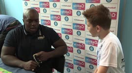 Beast mode! Akinfenwa challenges youngster to arm wrestle