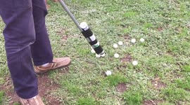 Aussie shows how to make a DIY golf ball collector