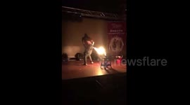 Man 'breathes' fire through his bottom