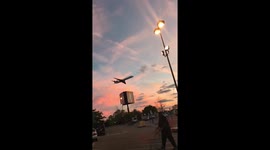Landing at New York. LaGuardia Airport.