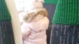 Girl on train